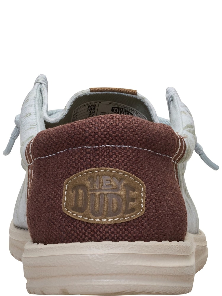 HEYDUDE Green Wally Washed Palm Slip On Shoes - Image 6 of 6