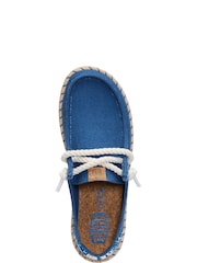 HEYDUDE Blue Wendy Espadrille Hibiscus Casual Shoes - Image 5 of 6