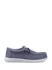 HEYDUDE Blue Wally Stretch Jersey Slip on Shoes - Image 1 of 4