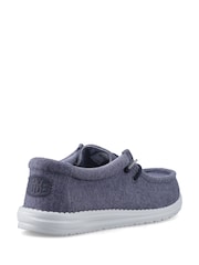 HEYDUDE Blue Wally Stretch Jersey Slip on Shoes - Image 3 of 4