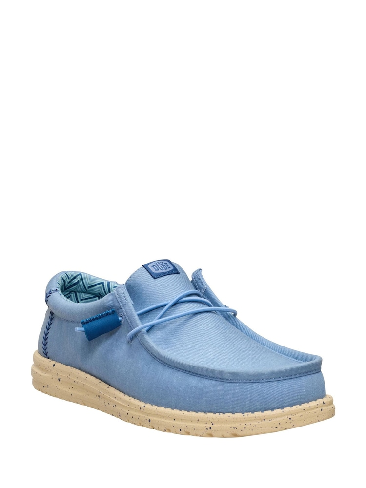 HEYDUDE Blue Wally Canvas Shoes - Image 1 of 6 HEYDUDE Blue Wally Canvas Shoes - Image 1 of 6