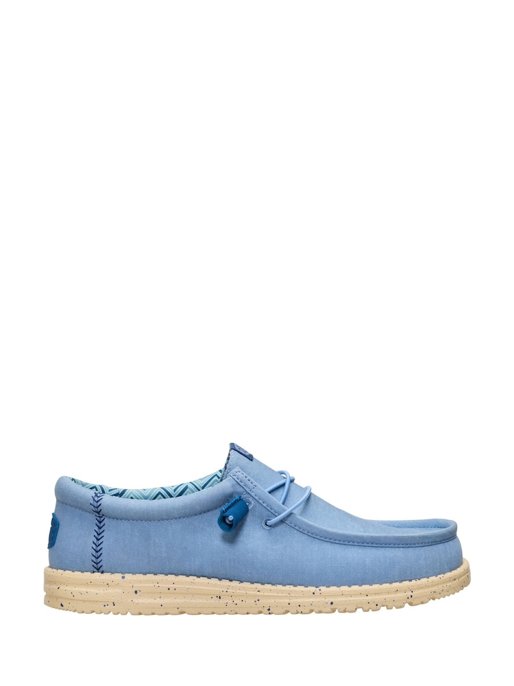 HEYDUDE Blue Wally Canvas Shoes - Image 2 of 6 HEYDUDE Blue Wally Canvas Shoes - Image 2 of 6