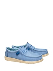 HEYDUDE Blue Wally Canvas Shoes - Image 3 of 6