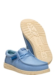 HEYDUDE Blue Wally Canvas Shoes - Image 4 of 6