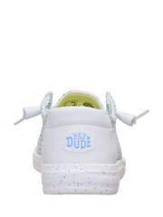 HEYDUDE White Wendy Stretch Speckle Slip On Shoes - Image 4 of 6