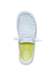 HEYDUDE White Wendy Stretch Speckle Slip On Shoes - Image 6 of 6