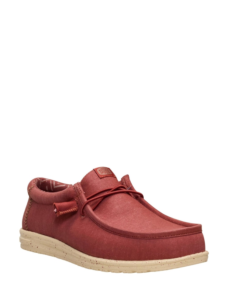 HEYDUDE Red Wally Canvas Shoes - Image 2 of 6 HEYDUDE Red Wally Canvas Shoes - Image 2 of 6