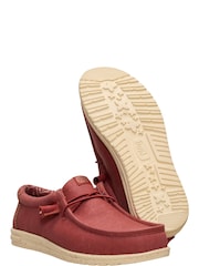 HEYDUDE Red Wally Canvas Shoes - Image 4 of 6