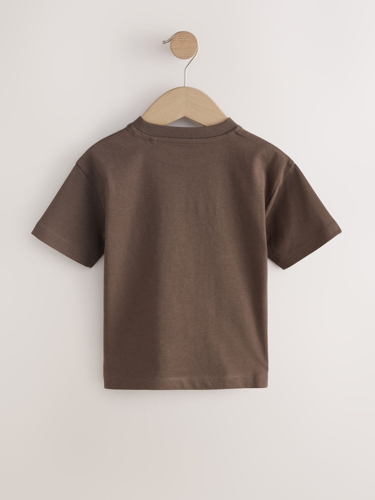 Brown Short Sleeve Easter Graphic T-Shirt (3mths-7yrs) - Image 2 of 4