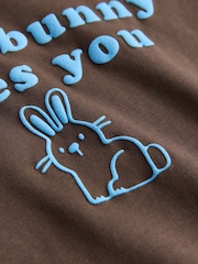 Brown Short Sleeve Easter Graphic T-Shirt (3mths-7yrs) - Image 3 of 4