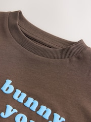 Brown Short Sleeve Easter Graphic T-Shirt (3mths-7yrs) - Image 4 of 4