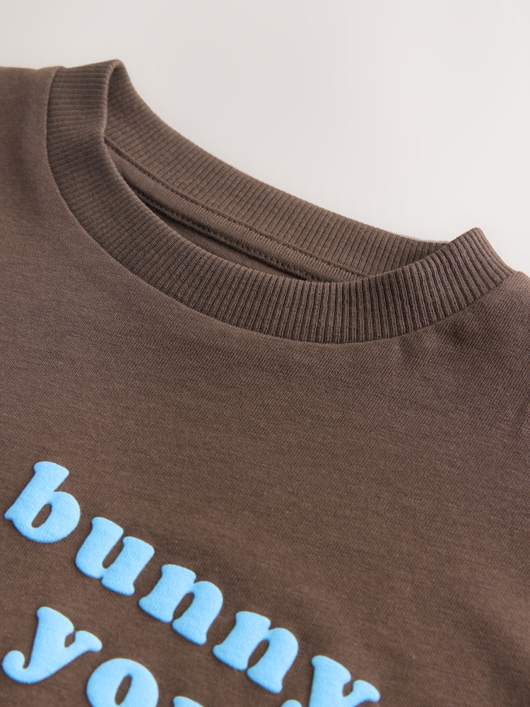Brown Short Sleeve Easter Graphic T-Shirt (3mths-7yrs) - Image 4 of 4