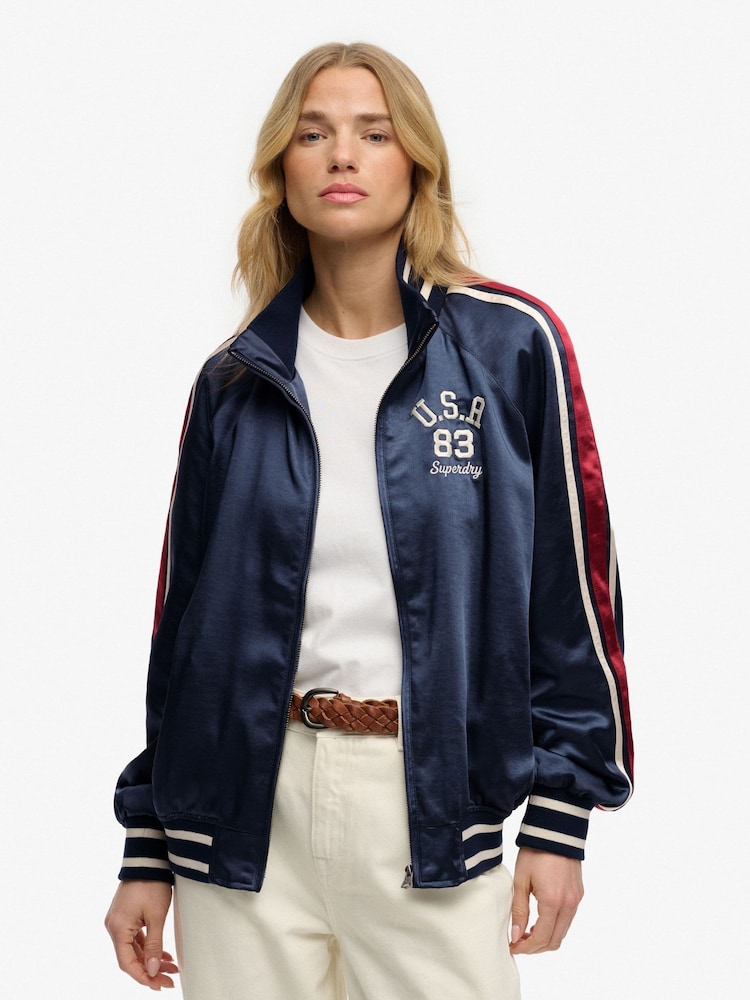 Superdry Blue Suika Track Jacket - Image 2 of 7 Superdry Blue Suika Track Jacket - Image 2 of 7