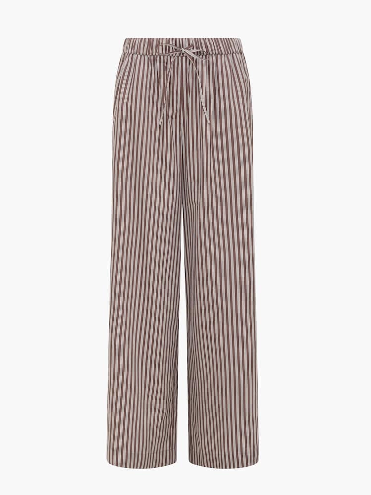 French Connection Brown Alexis Cotton Stripped Wide Leg Trousers - Image 6 of 6 French Connection Brown Alexis Cotton Stripped Wide Leg Trousers - Image 6 of 6