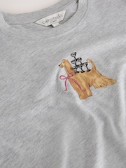 Grey Christmas Dog Martini Long Sleeve Top - Image 7 of 7