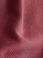 Blue/Pink/Brown Long Sleeve Crew Neck Ribbed Tops 3 Pack - Image 6 of 6