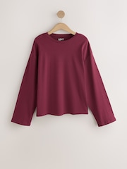 Brown/Pink/White Long Sleeve Boxy Fit T-Shirts 5 Pack - Image 2 of 8