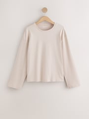 Brown/Pink/White Long Sleeve Boxy Fit T-Shirts 5 Pack - Image 5 of 8