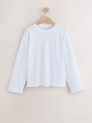 Brown/Pink/White Long Sleeve Boxy Fit T-Shirts 5 Pack - Image 6 of 8