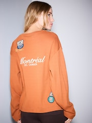 Tan Brown Crew Neck Long Sleeve Top - Image 4 of 5