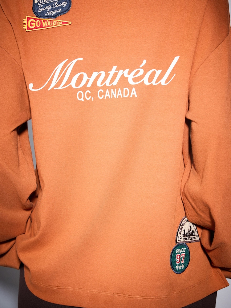 Tan Brown Crew Neck Long Sleeve Top - Image 5 of 5 Tan Brown Crew Neck Long Sleeve Top - Image 5 of 5