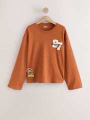 Tan Brown Crew Neck Long Sleeve Top - Image 6 of 9