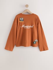 Tan Brown Crew Neck Long Sleeve Top - Image 7 of 9