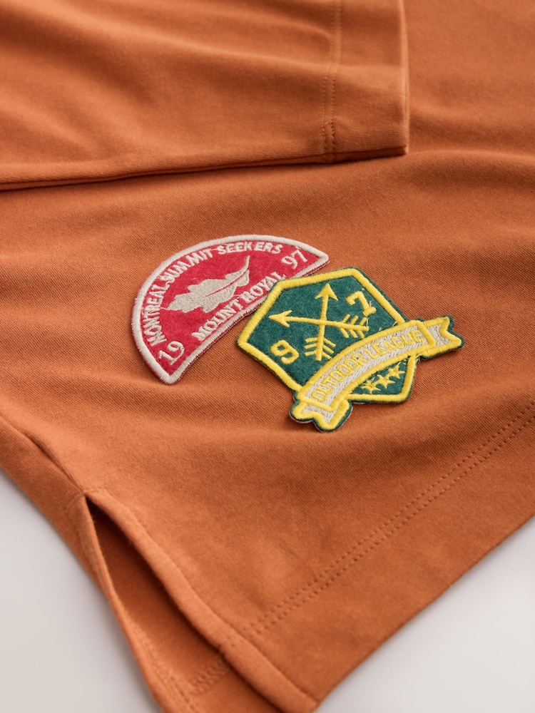 Tan Brown Crew Neck Long Sleeve Top - Image 9 of 9