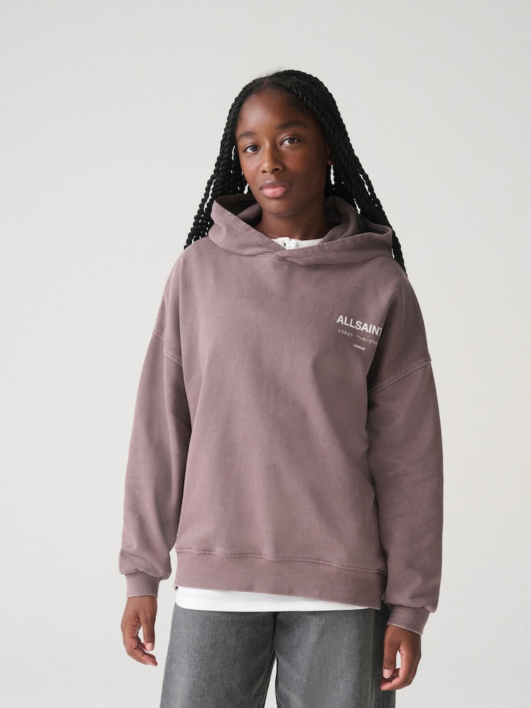 smALLSAINTS Purple Underground Logo Mock Layer Hoodie - Image 1 of 9 smALLSAINTS Purple Underground Logo Mock Layer Hoodie - Image 1 of 9