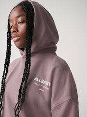 smALLSAINTS Purple Underground Logo Mock Layer Hoodie - Image 5 of 9