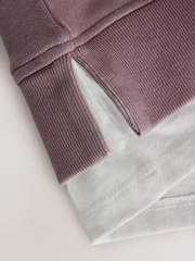 smALLSAINTS Purple Underground Logo Mock Layer Hoodie - Image 9 of 9