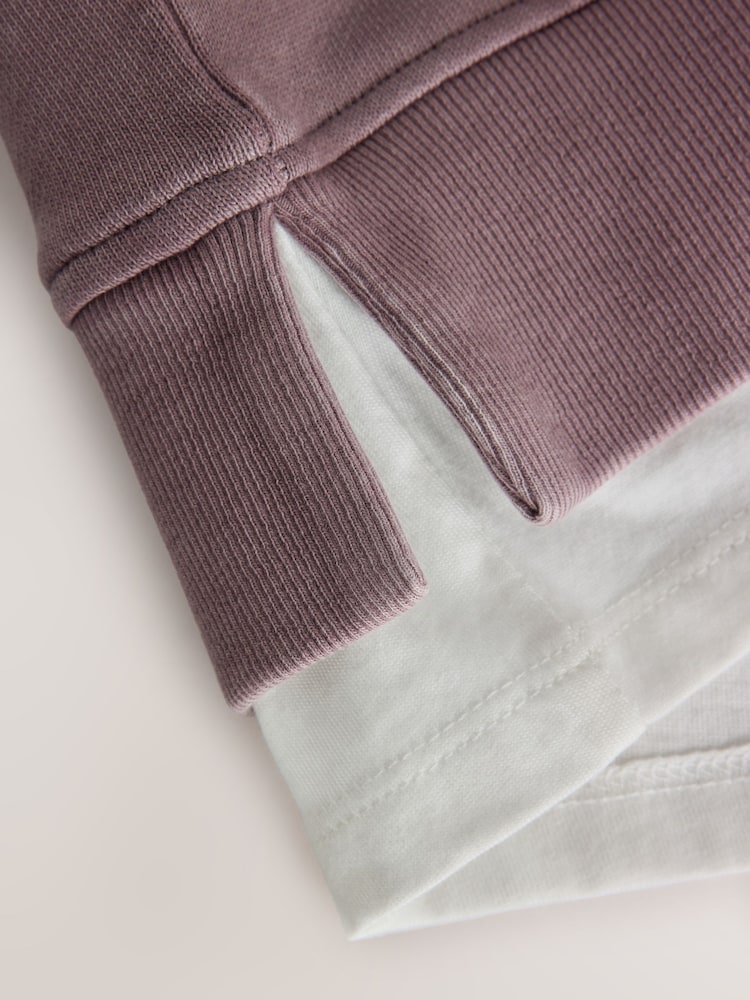 smALLSAINTS Purple Underground Logo Mock Layer Hoodie - Image 9 of 9 smALLSAINTS Purple Underground Logo Mock Layer Hoodie - Image 9 of 9