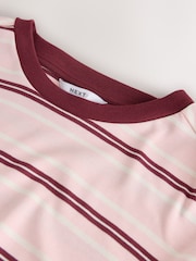 Pink Stripe Relaxed Fit Layered Long Sleeve T-Shirt - Image 2 of 3