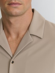 Reiss Stone River Stretch Textured Cuban-Collar Shirt - Image 3 of 6
