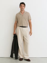 Reiss Stone River Stretch Textured Cuban-Collar Shirt - Image 4 of 6