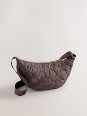 Cuadros marrones - Bolso bandolera de nailon - Imagen 2 de 5