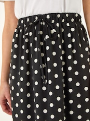 Roman Black Polka Dot Tie Maxi Skirt - Image 5 of 5