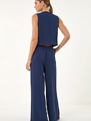 Roman Navy Buttoned Waistcoat - Image 3 of 5