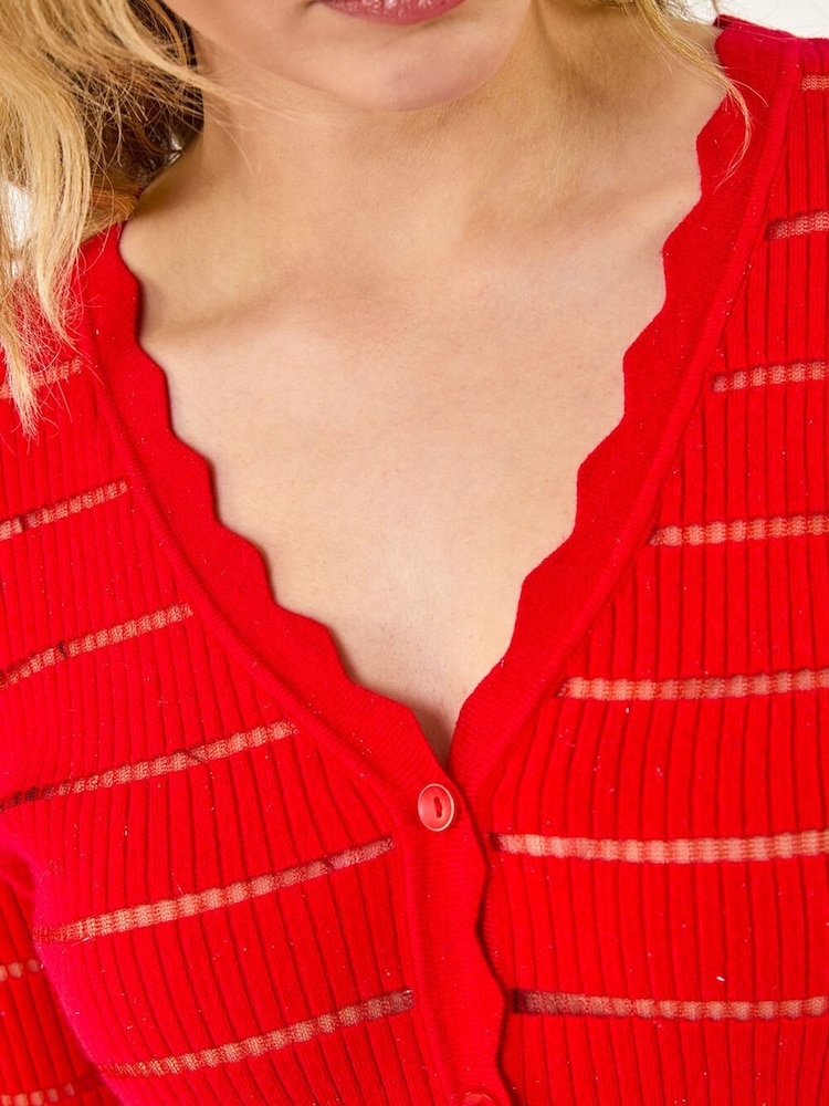 Cardigan med romersk kamskjellkant - Bilde 5 av 5