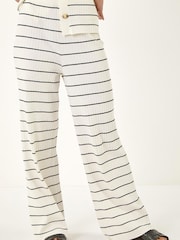 Roman White Stripe Wide Leg Trousers - Image 4 of 5