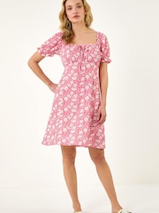 Roman Floral Tie Front Dress - Bild 2 von 5