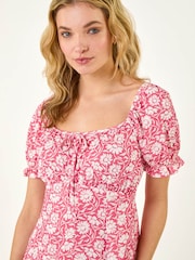 Roman Floral Tie Front Dress - Bild 4 von 5