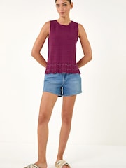 Roman Pearl Trim Knitted Vest - Imagen 2 de 5