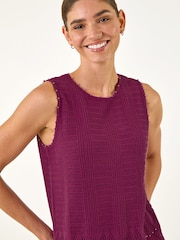 Roman Pearl Trim Knitted Vest - Imagen 4 de 5