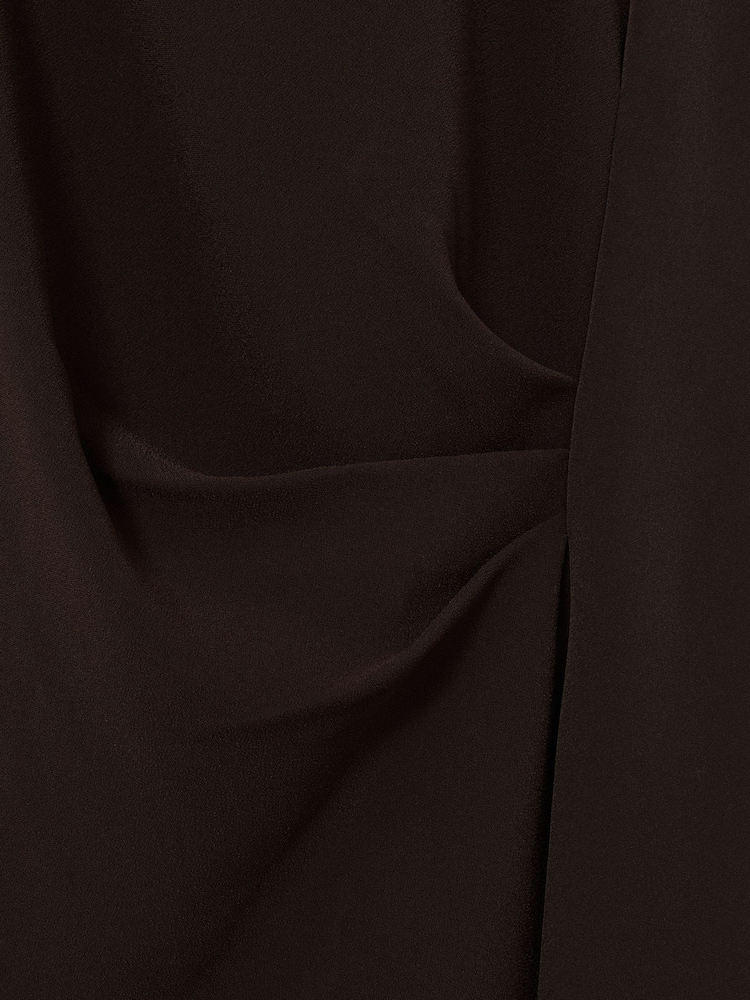 Reiss Grape Burgundy Athena Asymmetric Drape Mini Dress - Image 8 of 8 Reiss Grape Burgundy Athena Asymmetric Drape Mini Dress - Image 8 of 8