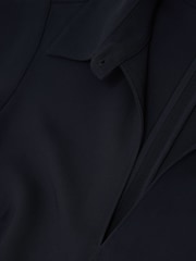 Reiss Navy Sloane Collared Belted Midi Dress - Image 6 of 6