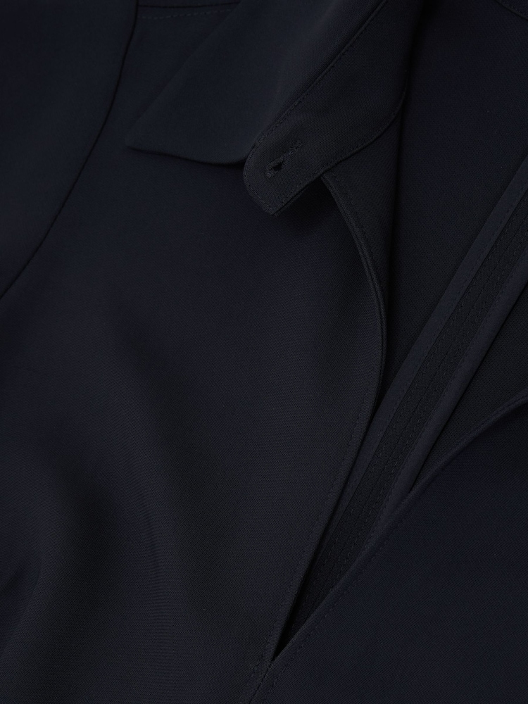 Reiss Navy Sloane Collared Belted Midi Dress - Image 6 of 6