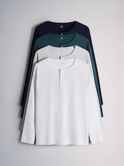 The Set 4PK Long Sleeve Henley Top - תמונה 1 מתוך 7