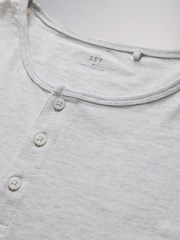 The Set 4PK Long Sleeve Henley Top - תמונה 6 מתוך 7