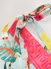 Mosaic Conversational Print Wrap Mini Skirt - Image 9 of 10